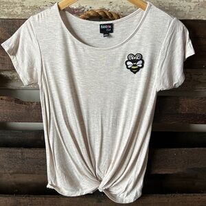 RANSOM GIRL Girls Bumblebee Tee in Oatmeal LG